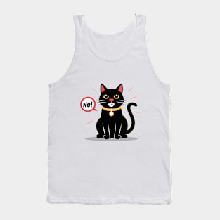 Black Cat Says No!! Tank Top